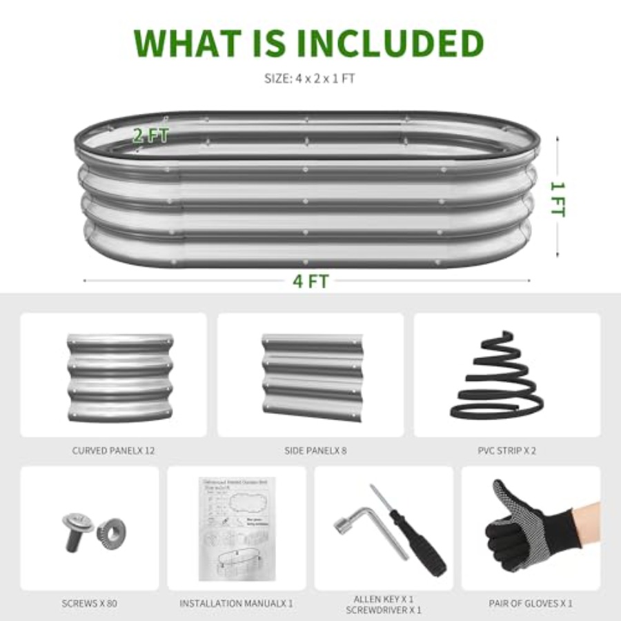 Ovales großes Hochbeet-Set aus – Raised Garden Bed Bewertung und Preis