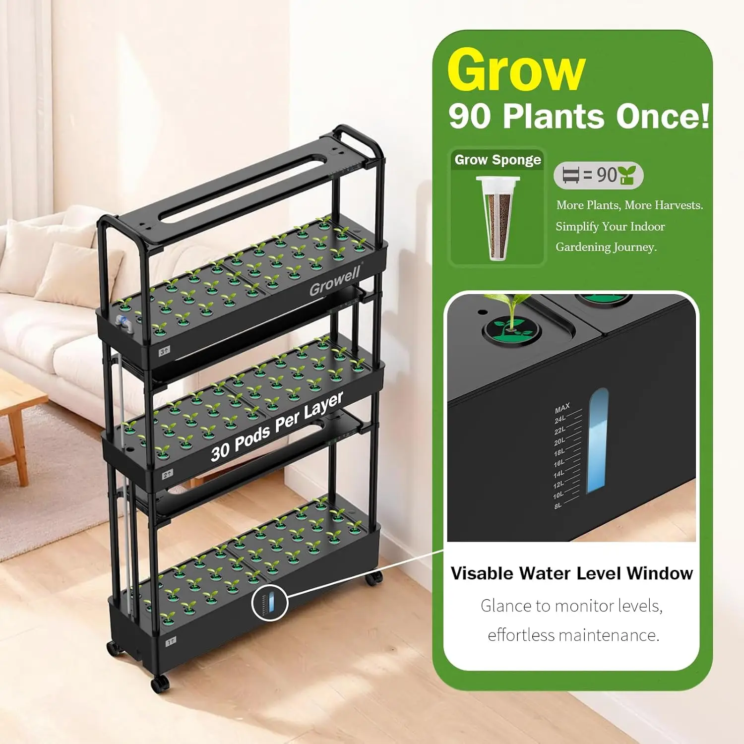 Großes Hydroponisches Anbausys – Indoor Herb Garden Bewertung und Preis