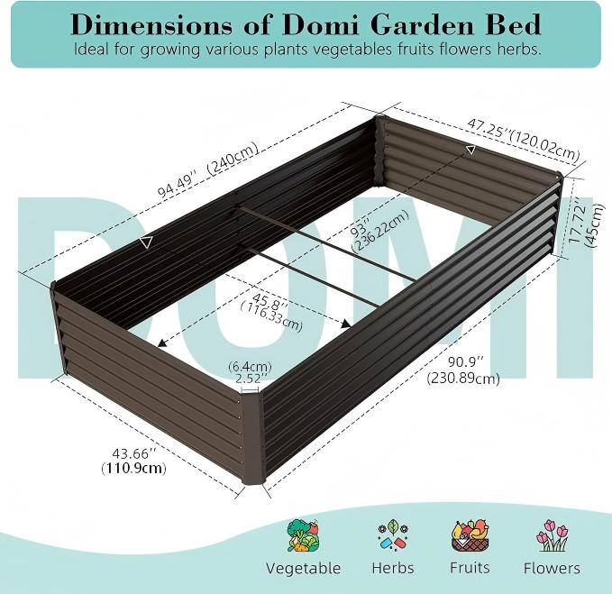8x4x1,5 Fuß Verzinktes Hochbee – Raised Garden Bed Bewertung und Preis